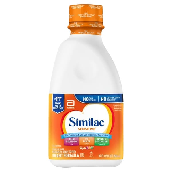 Similac Sensitive Infant Formula with Iron, 32 oz Bottle - Image 1