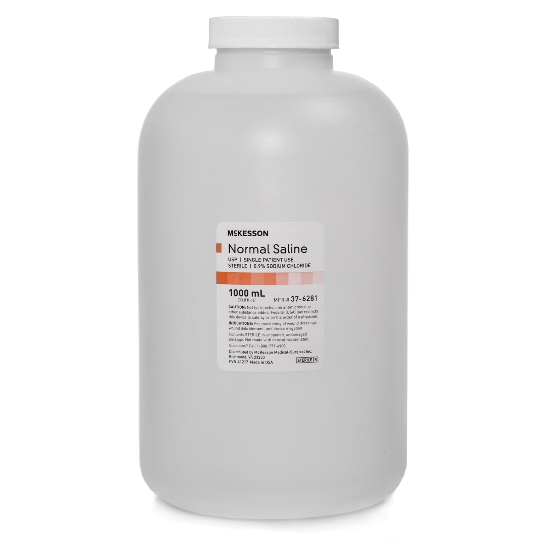 McKesson Irrigation Solution Normal Saline, Bottle, 1000 mL - Each - Image 1