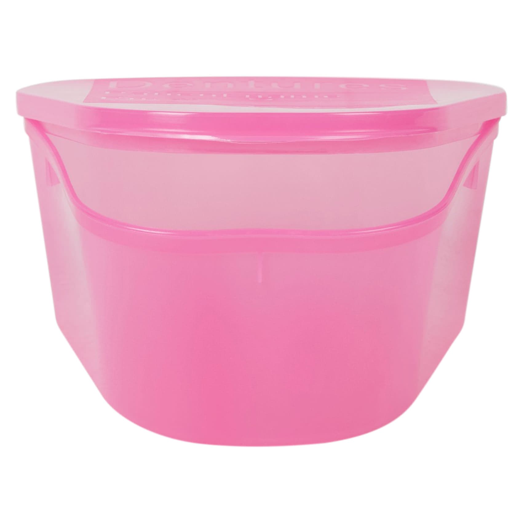 McKesson Denture Cup Pink Pink Lid Pink Lid Single Patient Use - Image 2