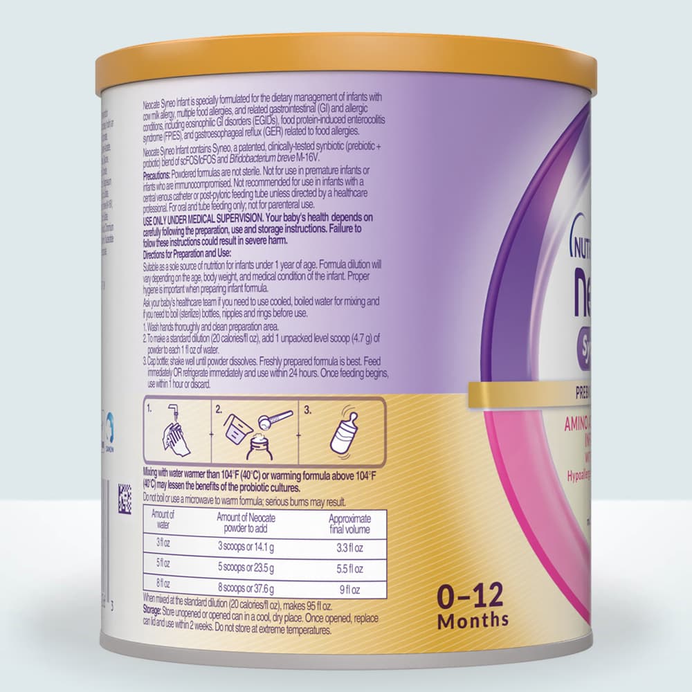 Neocate Syneo Hypoallergenic Amino Acid Based Infant Formula Powder - Image 2