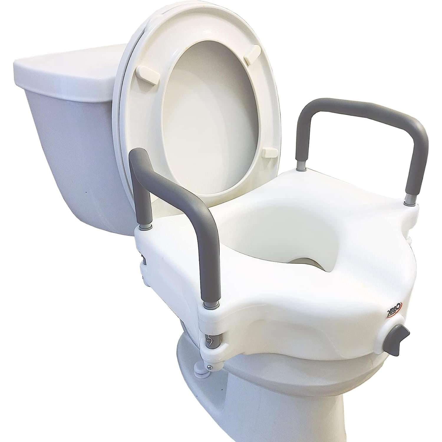 Carex Classics Raised Toilet Seat with Armrests
