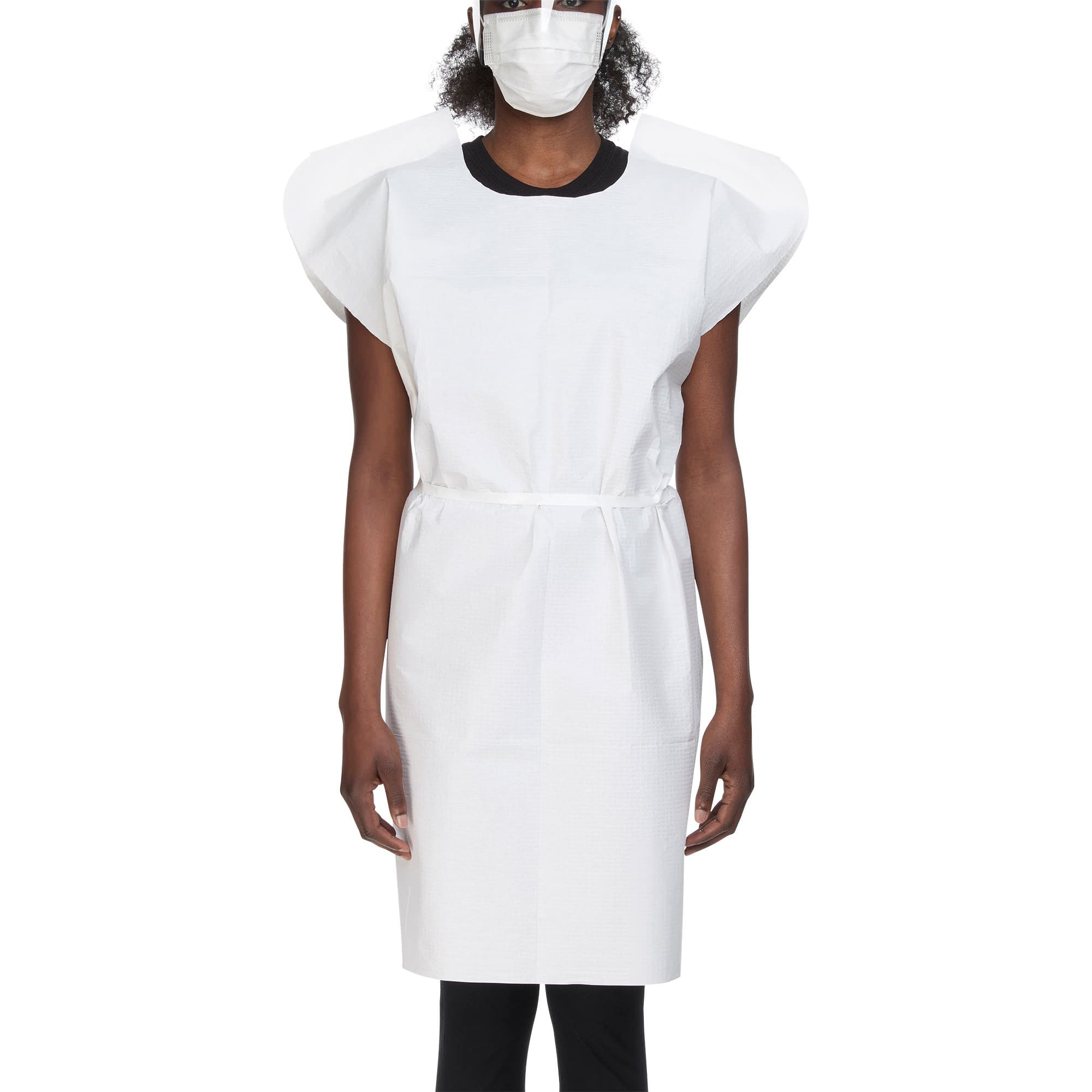 McKesson Patient Exam Gown, White, 30 x 42 Inch - Case of 50 - Image 1