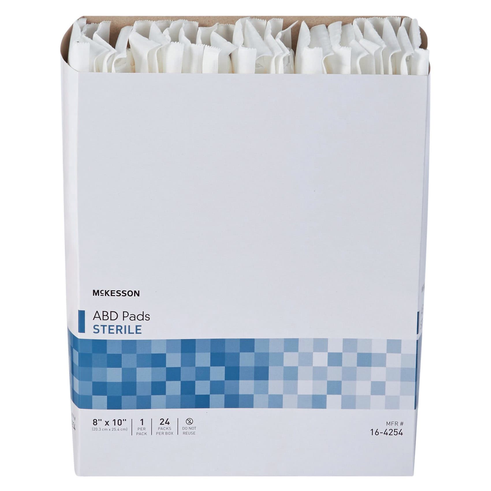 McKesson Nonwoven Abdominal Pad, 8 x 10 Inch - Case of 360 - Image 1