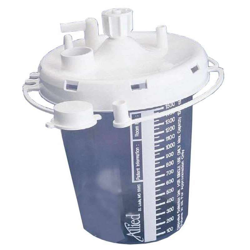 Allied Suction Canister Wall Mount, 1500 mL Snap-On Lid