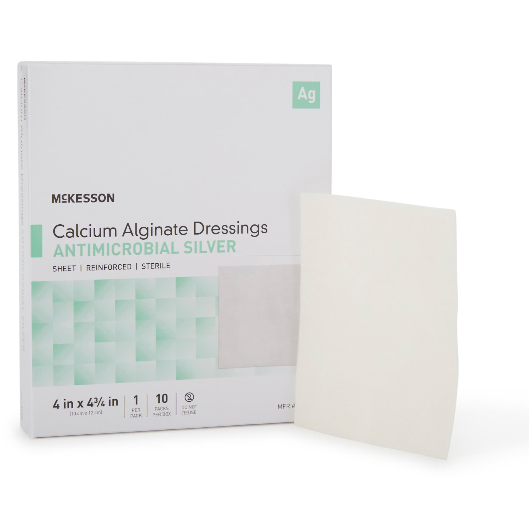 McKesson Silver Alginate Dressing White Rectangle Sterile - Image 7