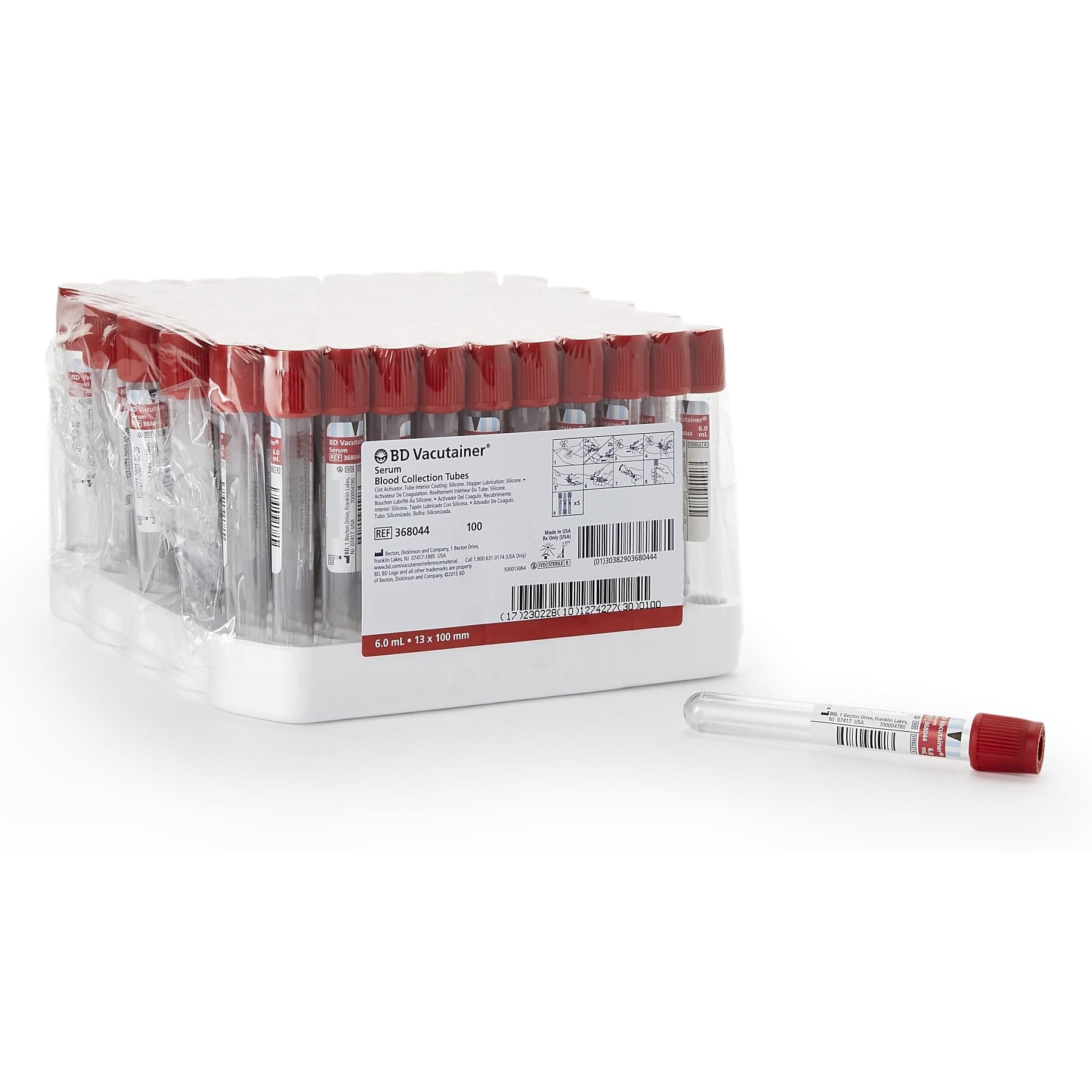 BD Vacutainer Plus Venous Blood Collection Tube Clot Activator