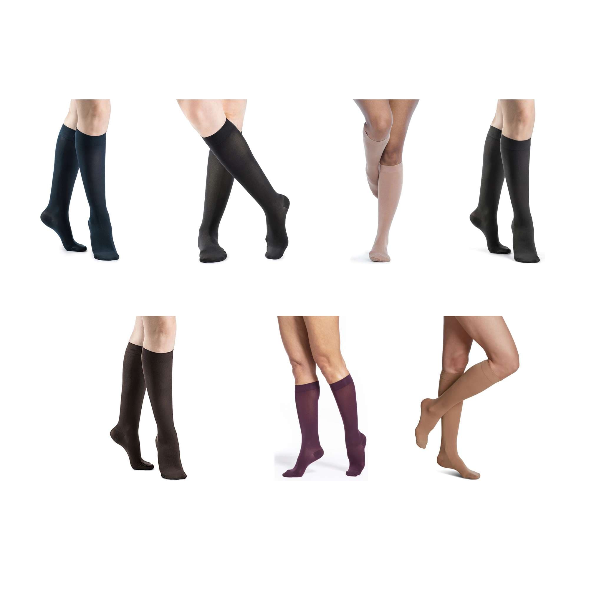 Sigvaris Women's Style Soft Opaque Calf-High Compression Socks, 20-30mmHg