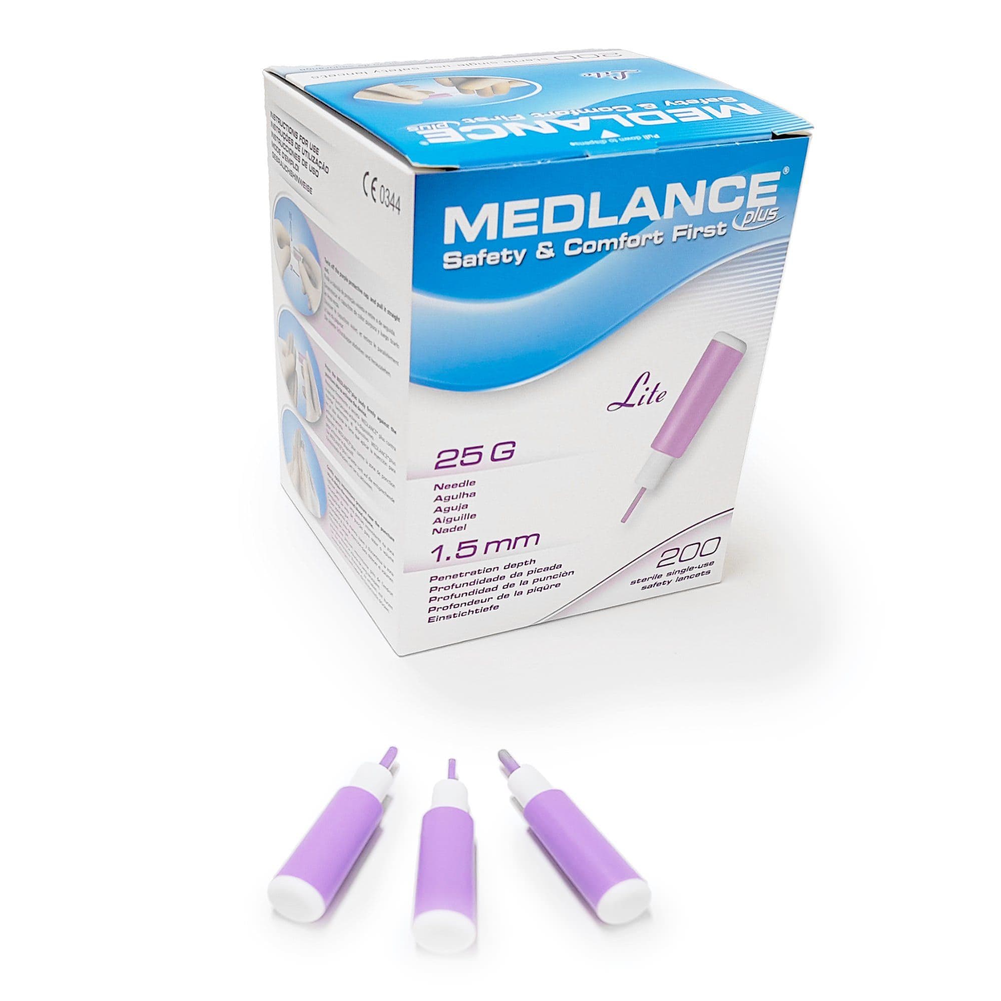 Medlance Plus Lite 25G Safety Lancet