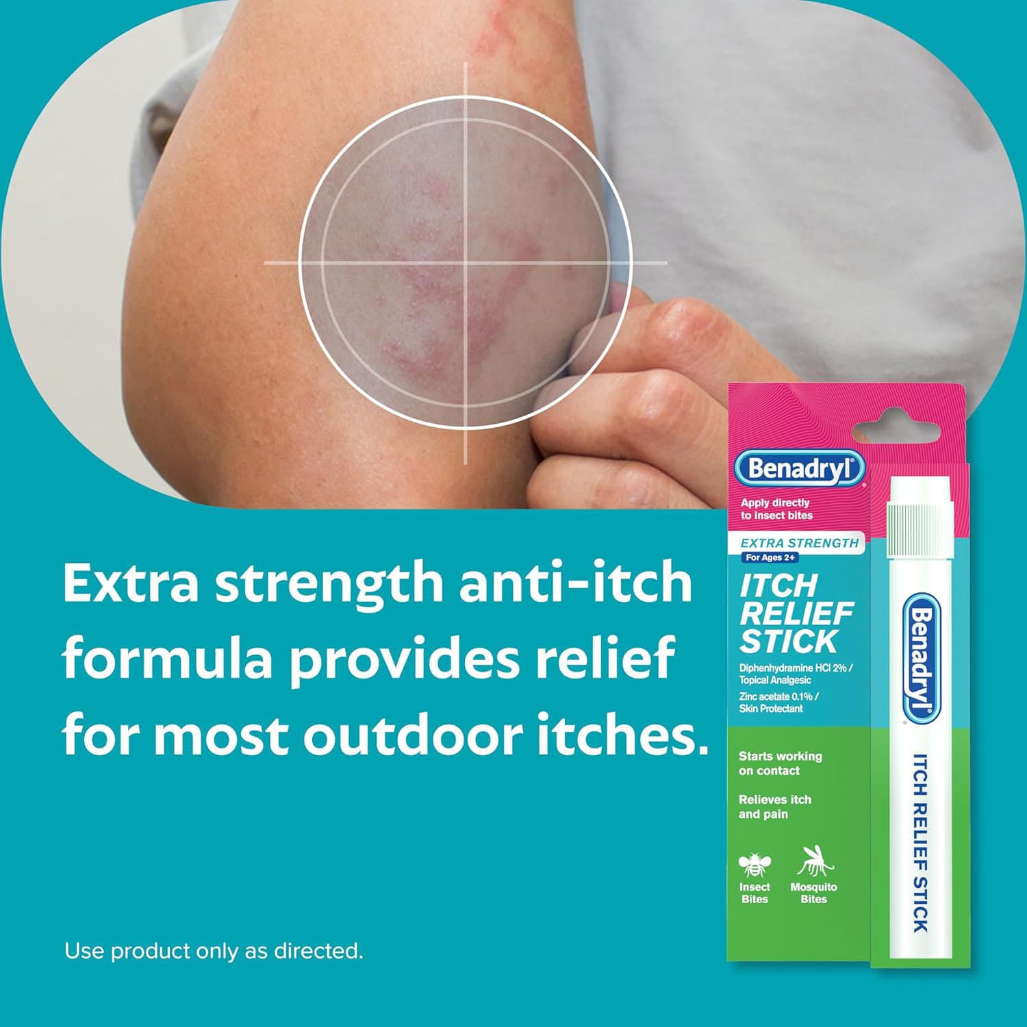 Benadryl Extra Strength Itch Relief Stick, 0.47fl oz - Image 7