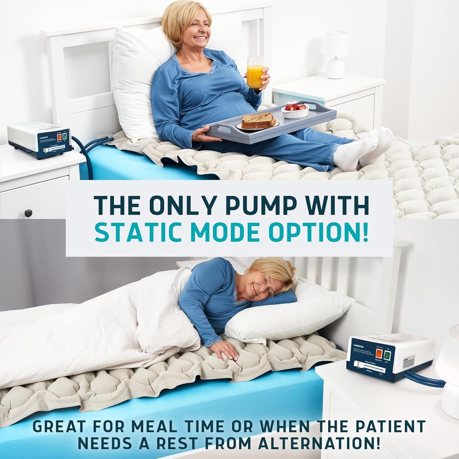 Lunderg Alternating Air Pressure Mattress Pad with Pump - Image 8