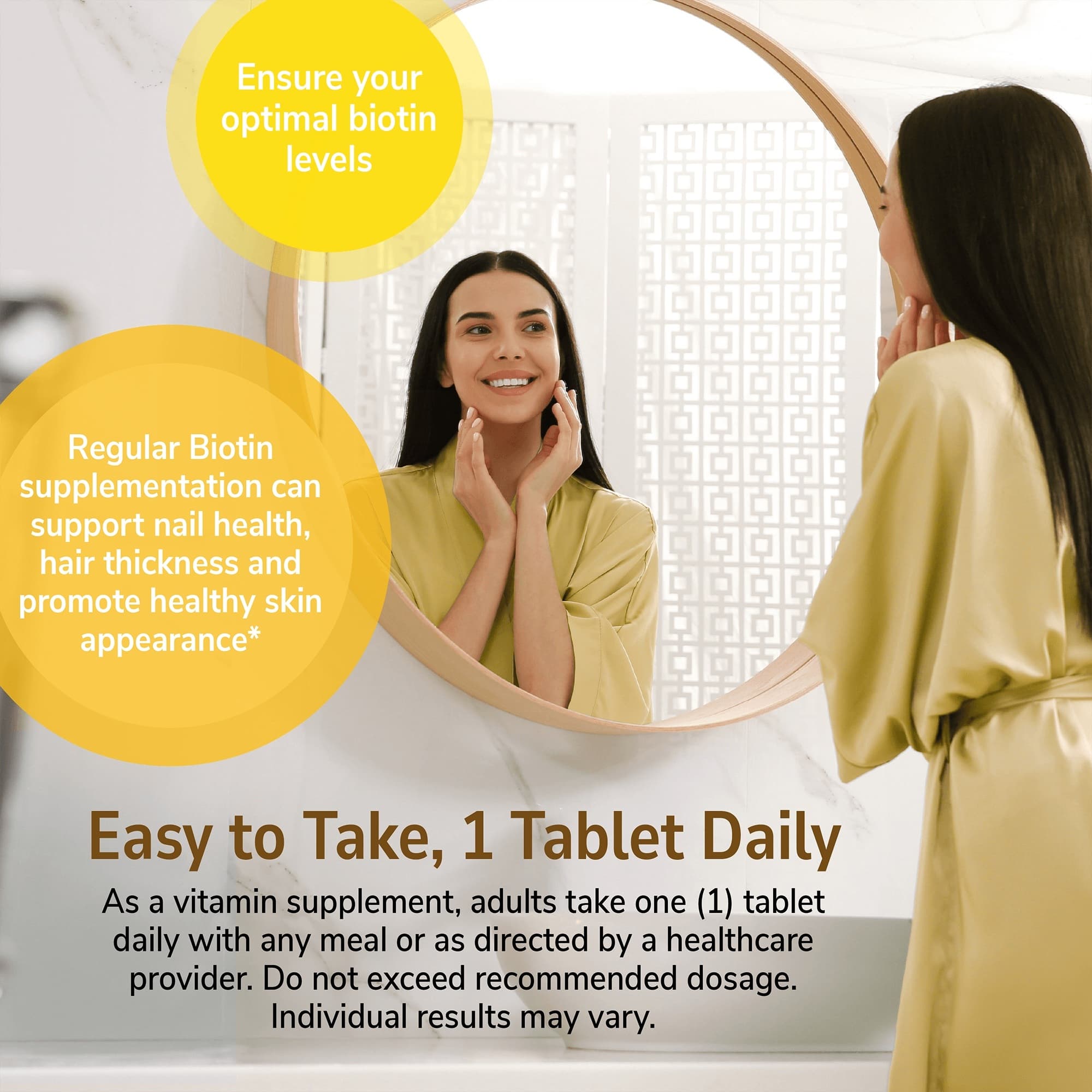 21st Century Vitamin B7 Biotin Supplement Tablets, 10,000 mcg - Image 2