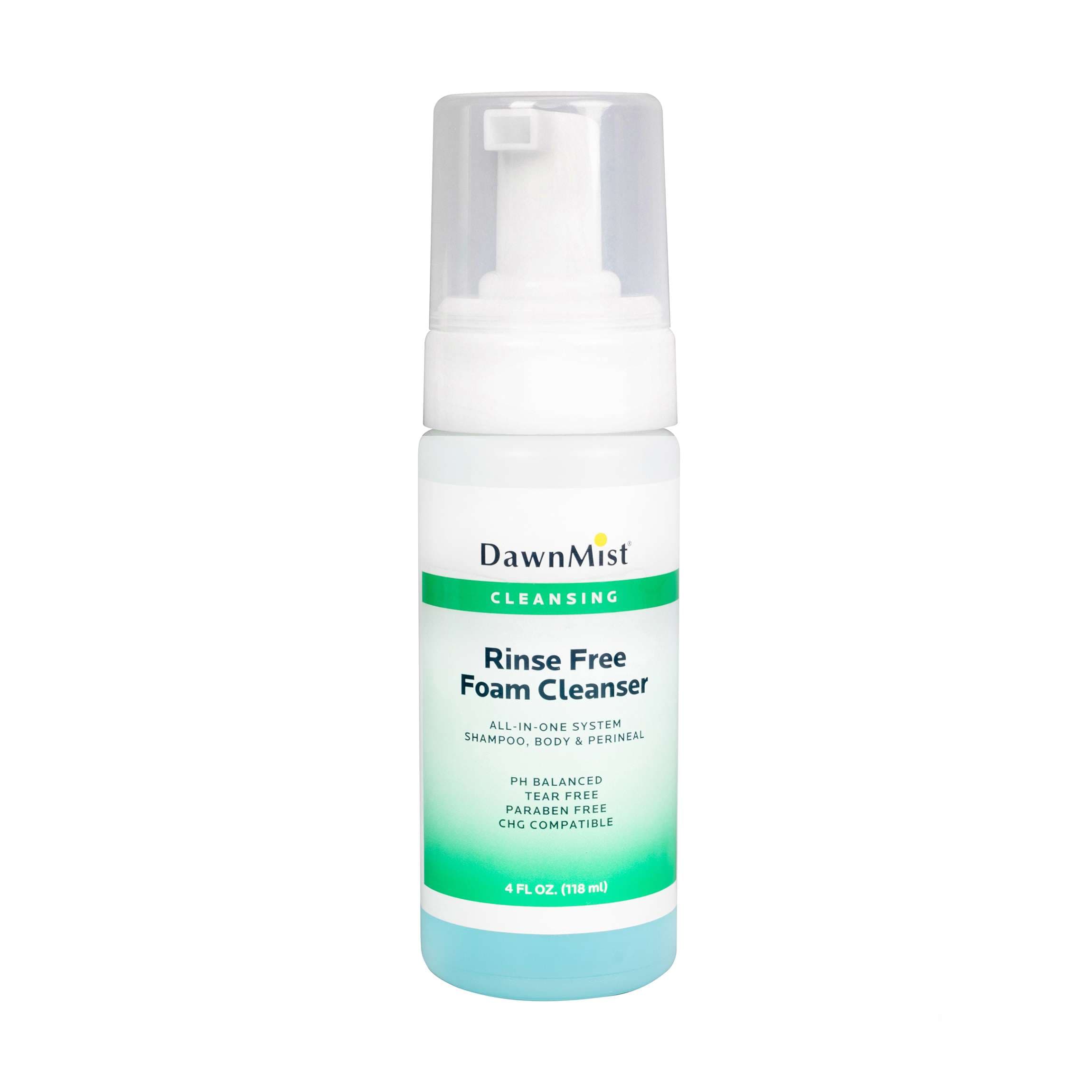 DawnMist Rinse-Free Foaming Cleanser Pump Bottle, Scented