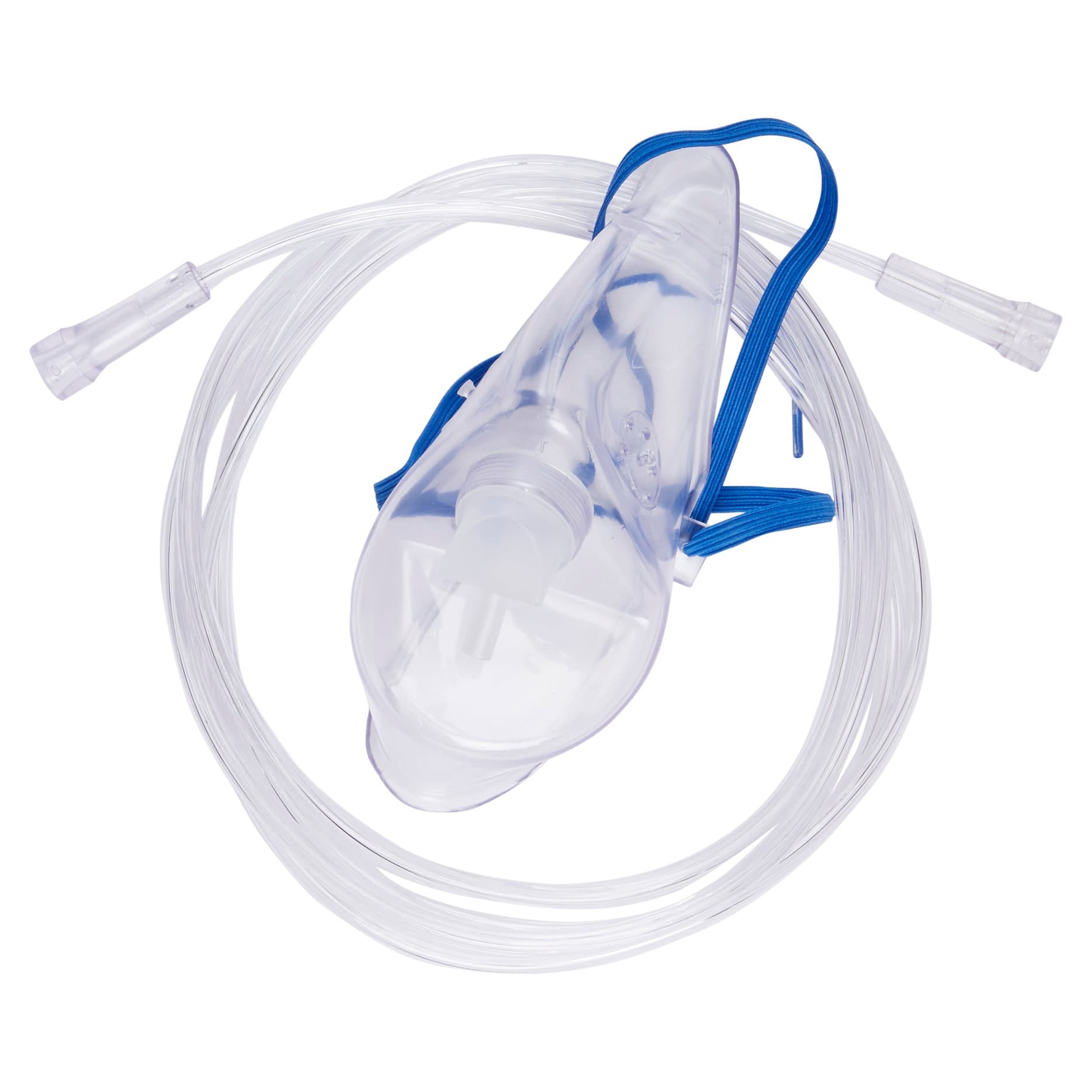 McKesson Oxygen Mask Clear Adjustable Head Strap One-Way Valve One Size Fits Most