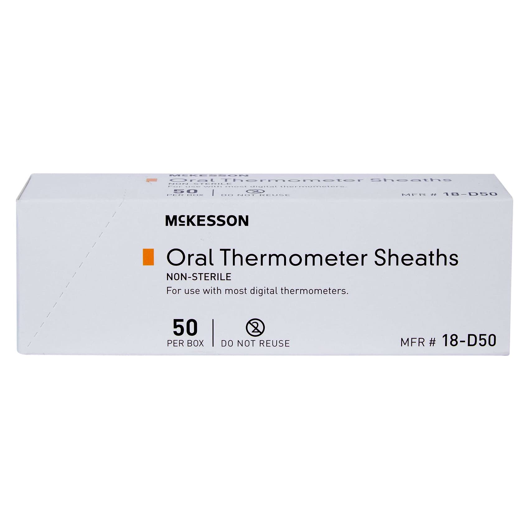 McKesson Film and Paper Oral Thermometer Sheath - Box of 50 - Image 3