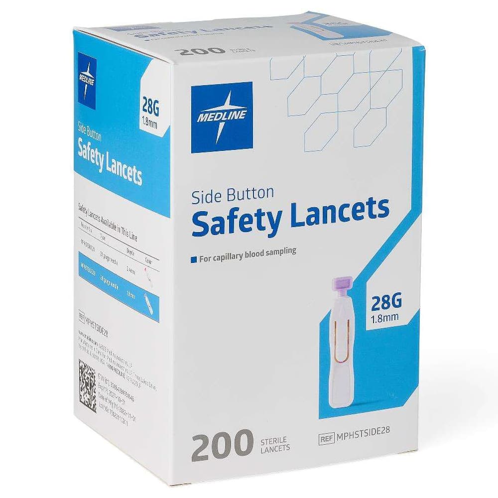 Medline Sterile Safety Lancets, with Side-Button Activation - Image 2