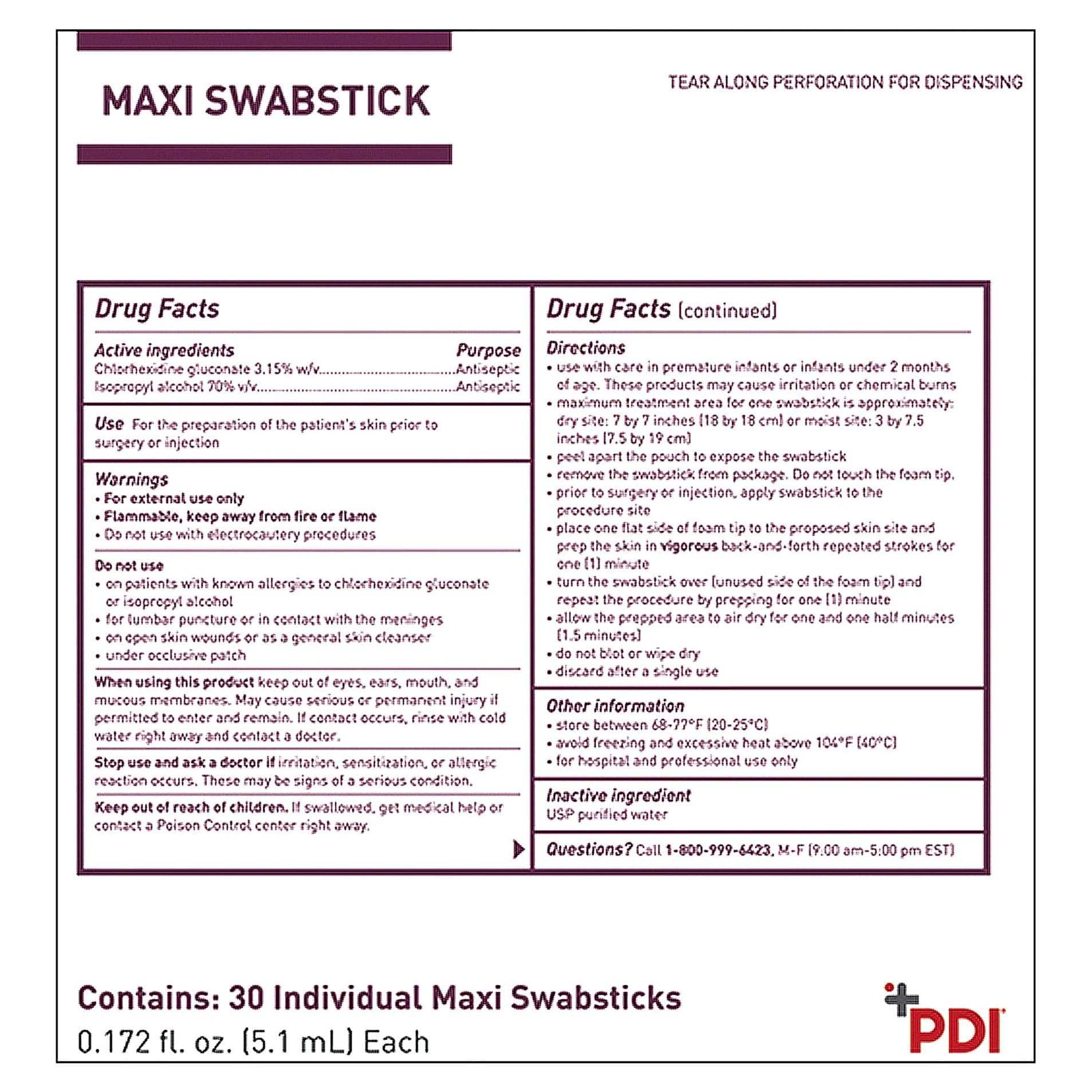 Prevantics Chlorhexidine Gluconate Impregnated Swabstick - Image 3