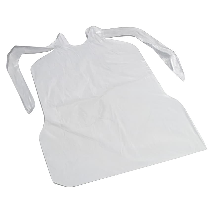 Medline Disposable Plastic Bib with Bottom Packet - Case of 500