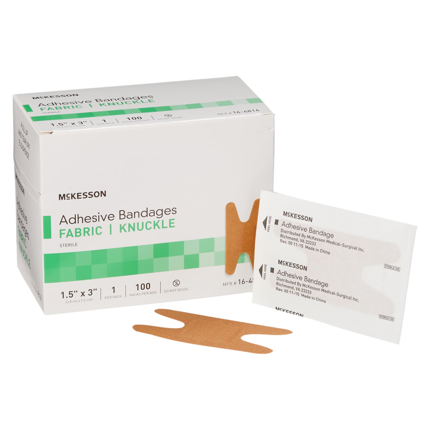 McKesson Fabric Knuckle Strip Adhesive Bandage - Image 1