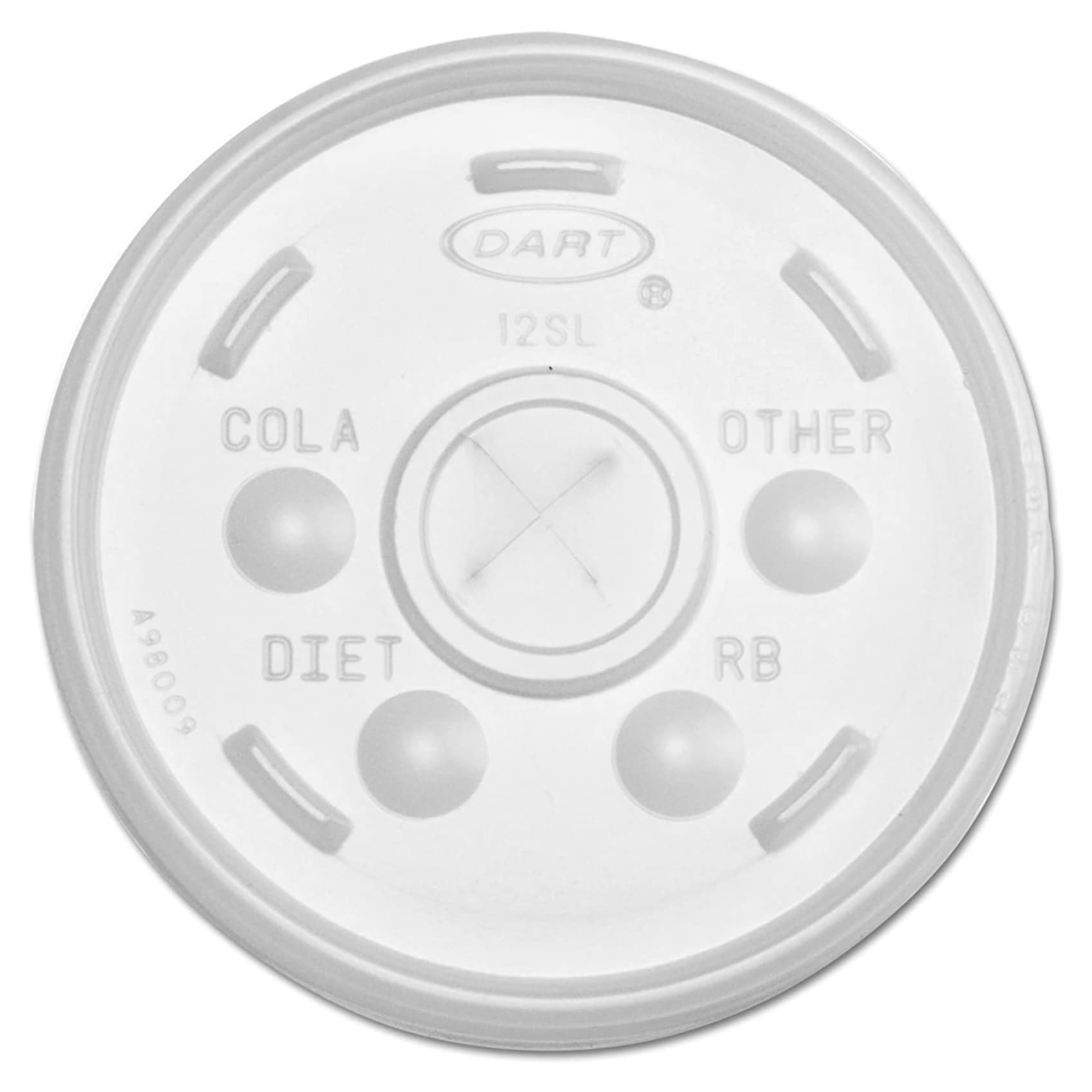 Dart 12 oz Translucent Disposable Drinking Cup Lid