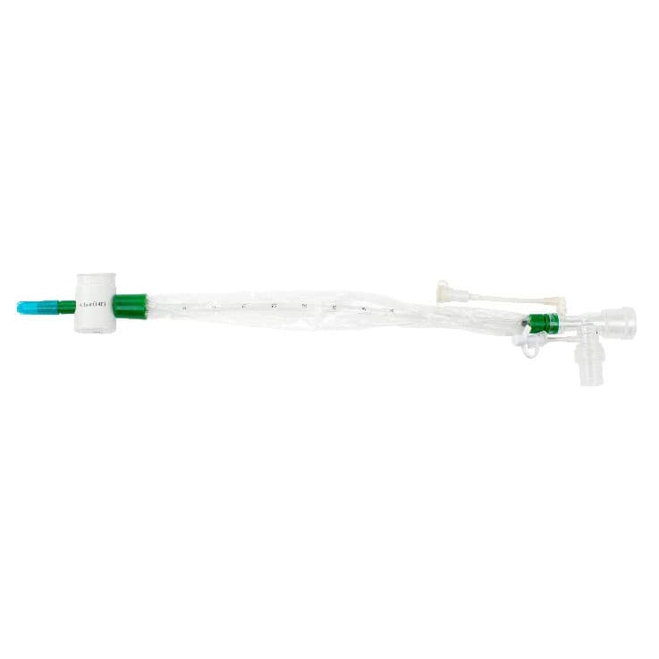 Dynarex Closed Suction Tracheostomy Catheter with Double Swivel Elbow, 14 FR - Image 1