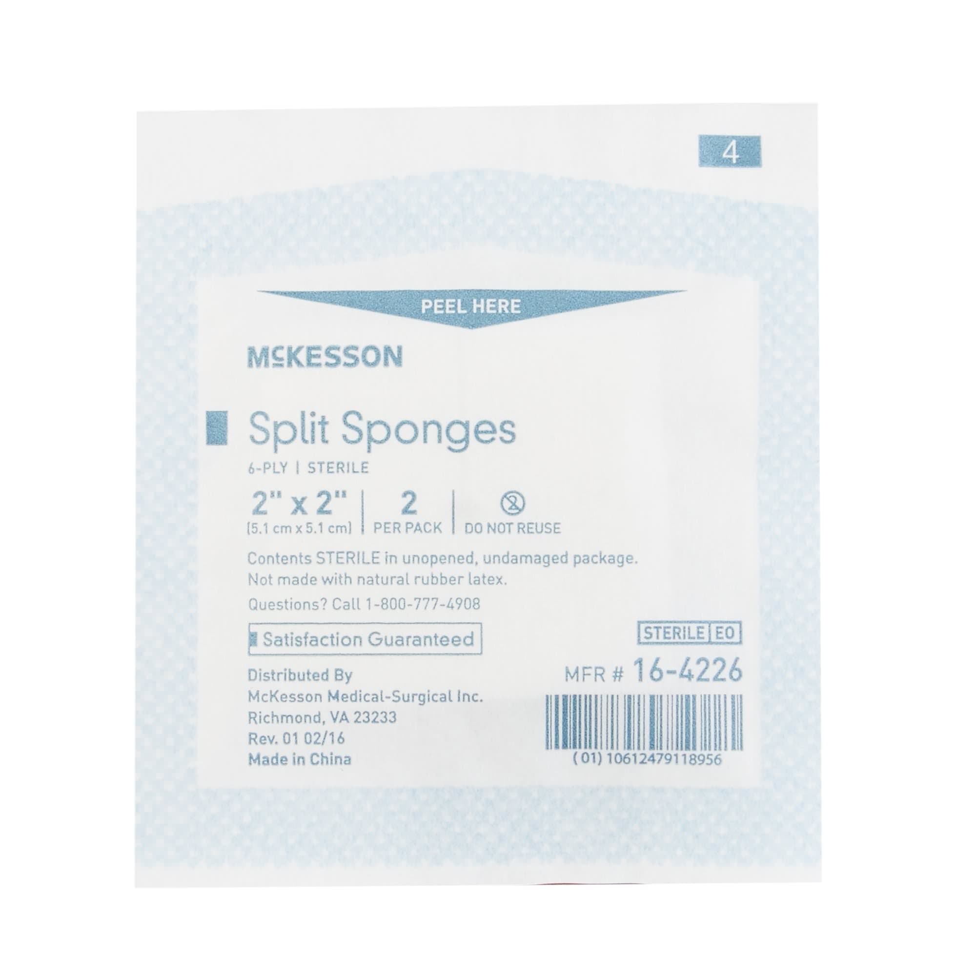 McKesson Polyester and Rayon I.V. Split Sponges - Image 3