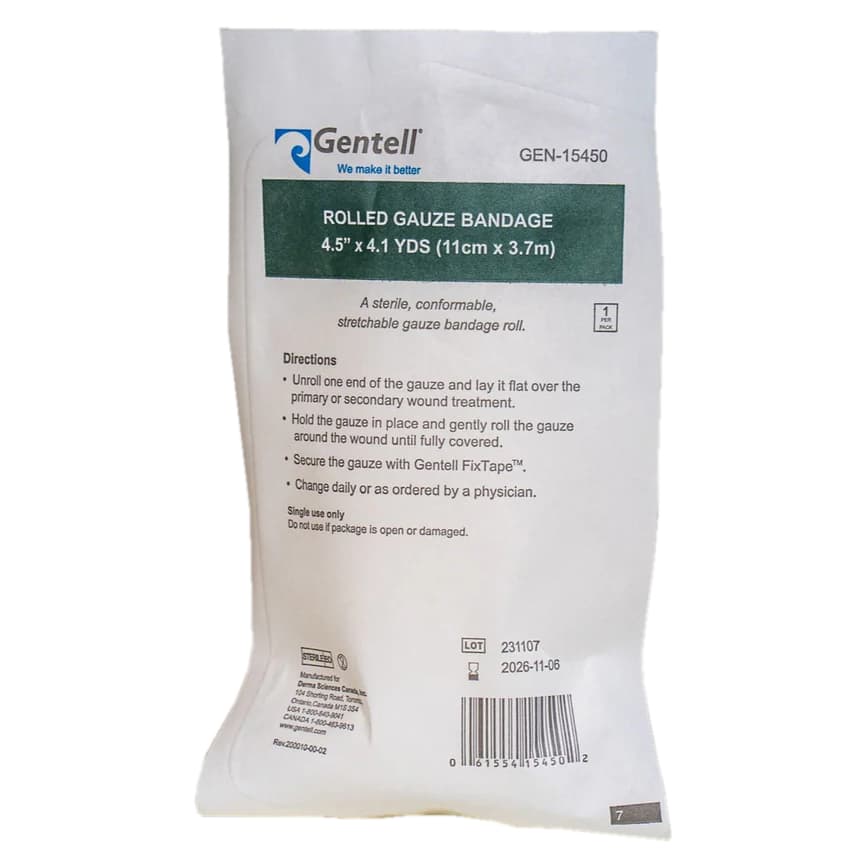 Gentell Rolled Gauze Bandage - Image 1