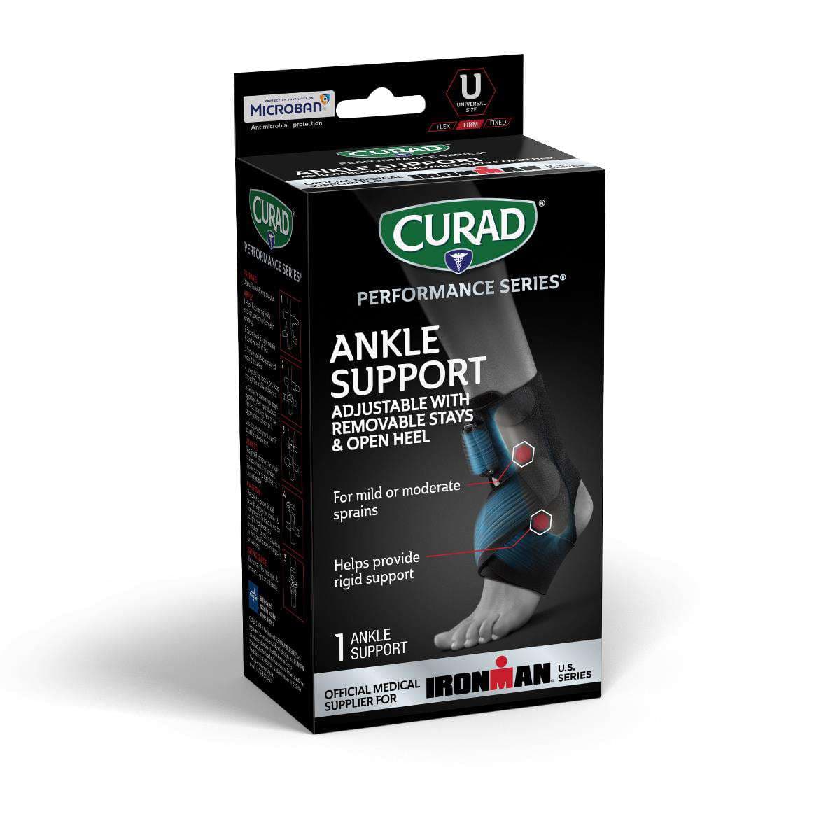 Curad Performance Series Ironman Ankle Supports With Stays - Image 1
