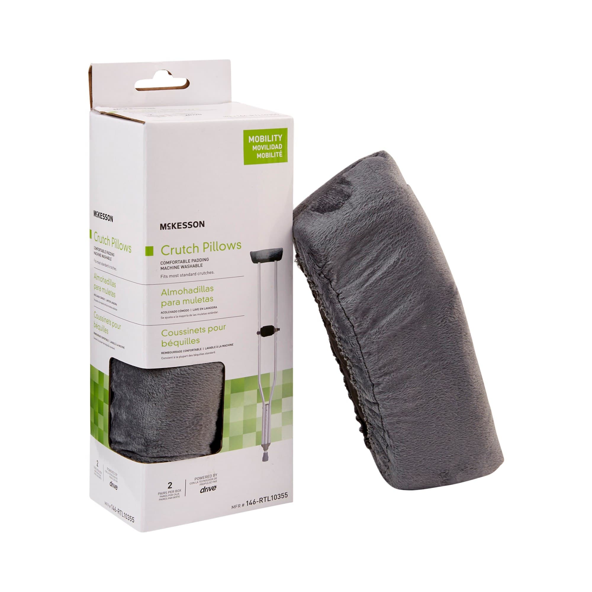 McKesson Underarm Crutch Pillow, Gray - Image 1