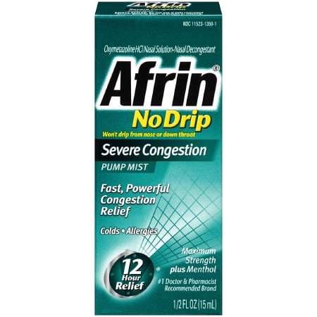 Afrin No Drip Severe Congestion Sinus Relief Nasal Spray