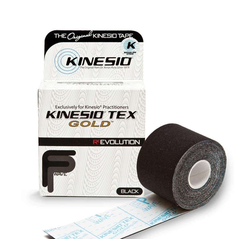 Kinesio Tex Gold FP Kinesiology Tape NonSterile, Black, 2 Inch X 5-1/2 Yard - Each - Image 1