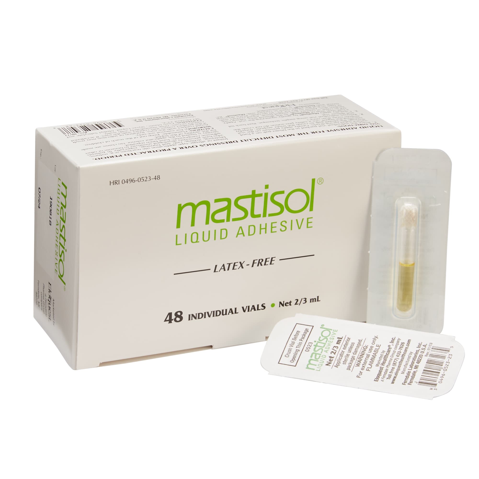 Mastisol Liquid Adhesive Bandage, 2/3 ml Vials - 48/Box