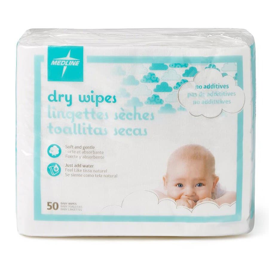 Medline Ultrasoft Baby Disposable Dry Cleansing Cloths - Image 2