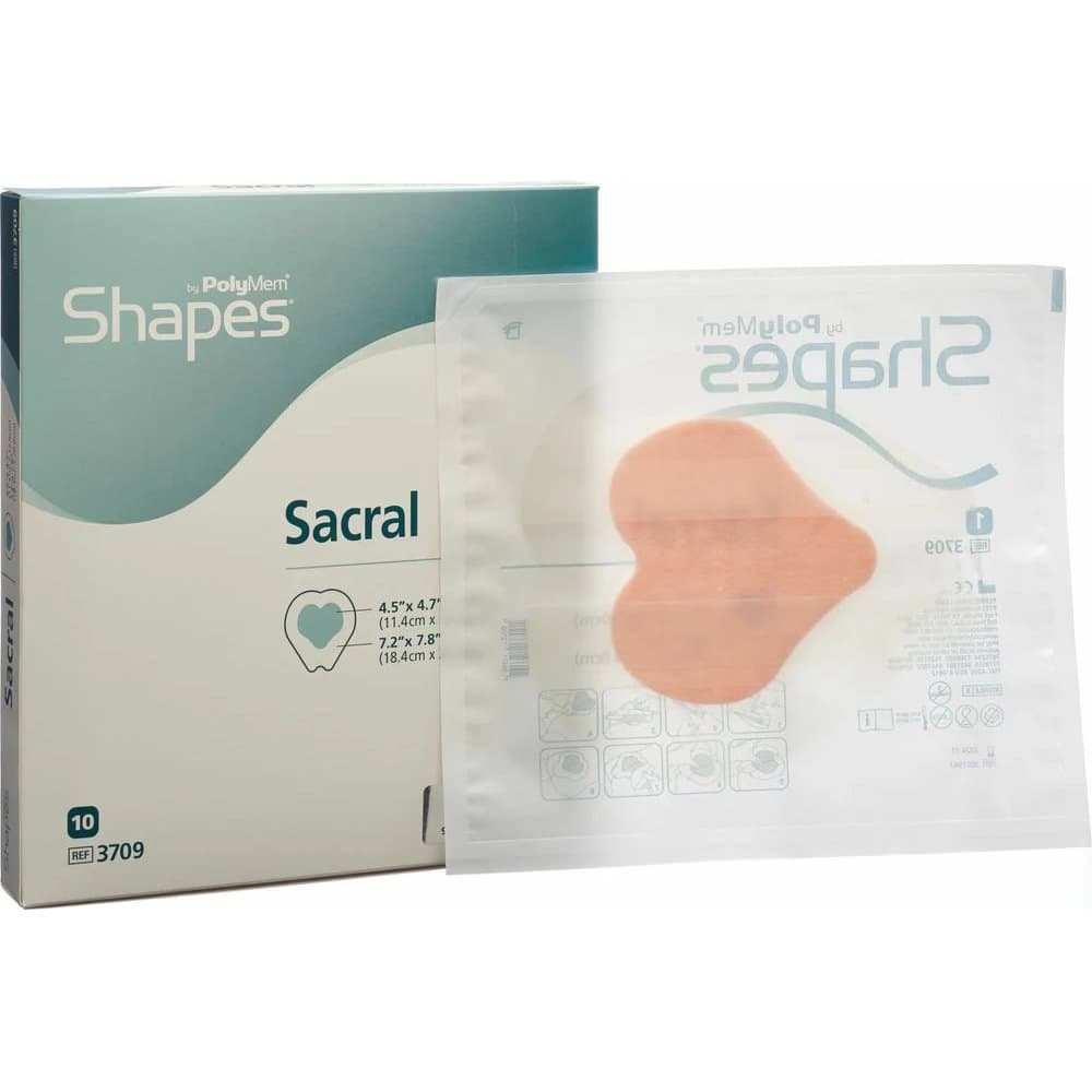 Polymem Shapes Sacral Foam Dressing - Image 1