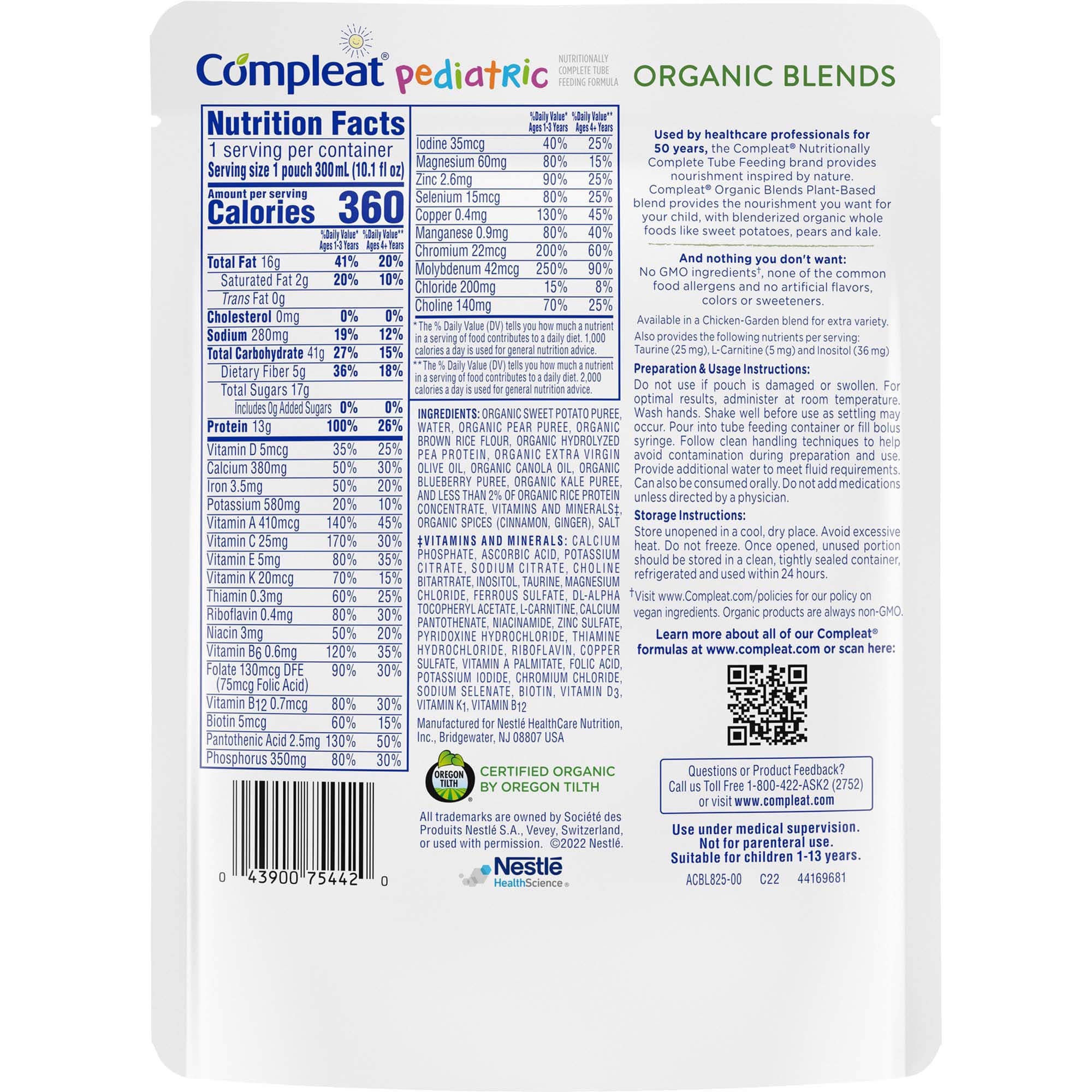 Compleat Pediatric Organic Blends Plant-Based Tube Feeding Formula - Image 2