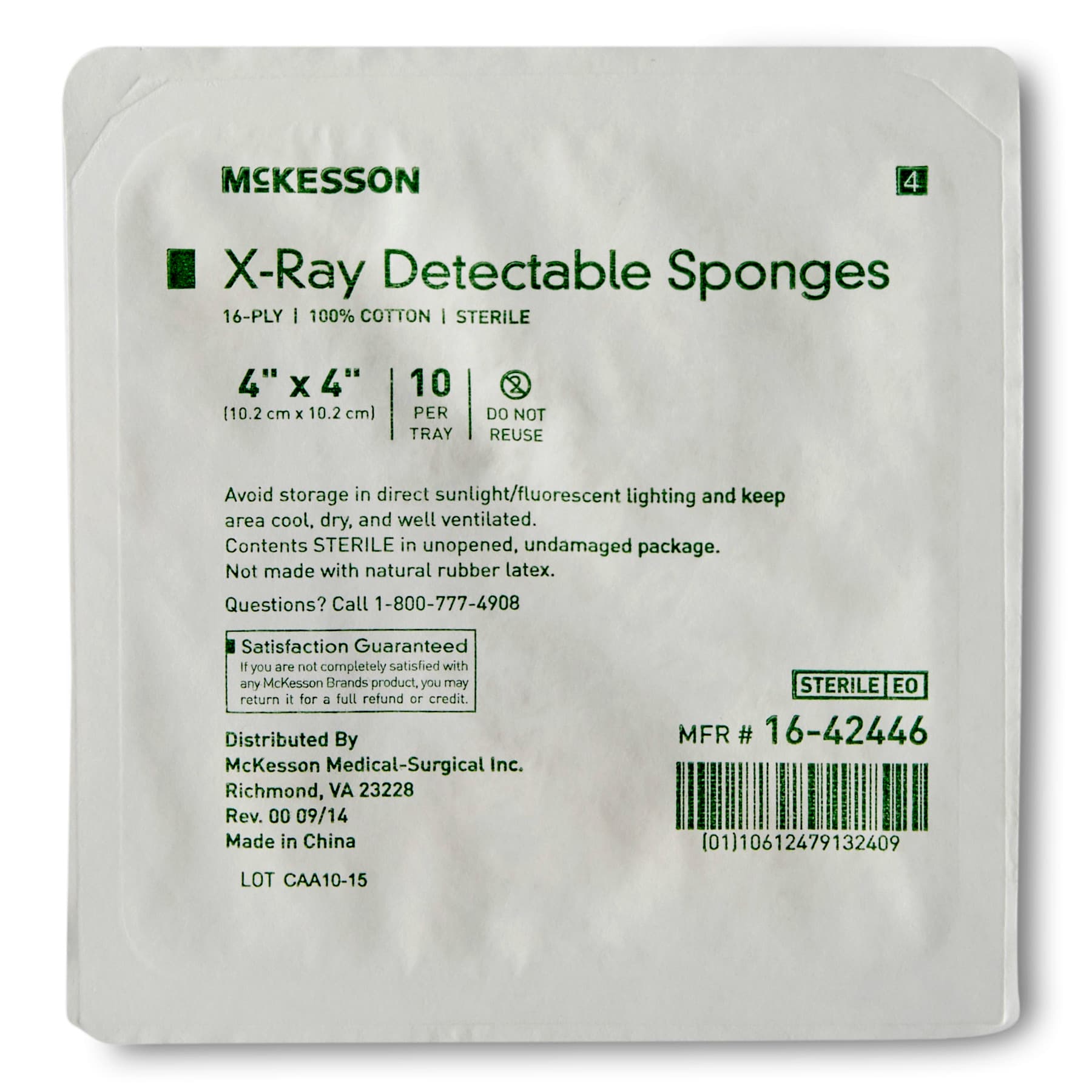 McKesson X-Ray Detectable Gauze Sponge White - Image 1