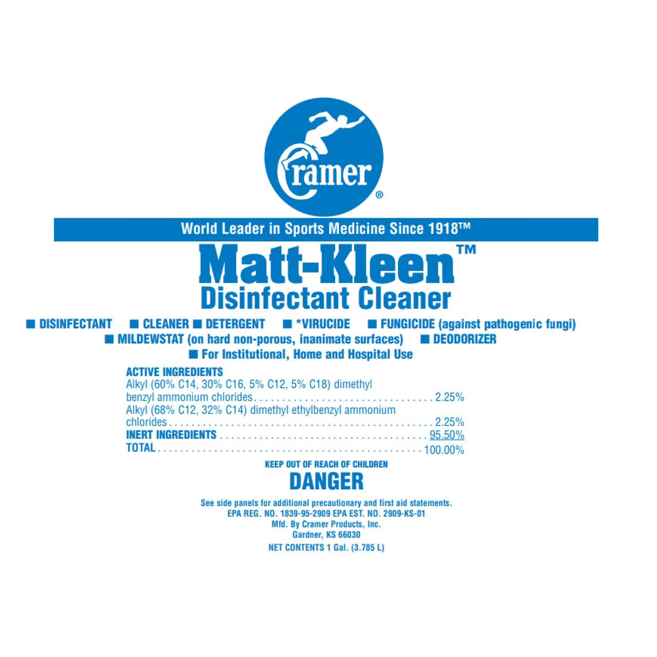 Cramer Matt-Kleen All Purpose Disinfectant Cleaner - Image 2