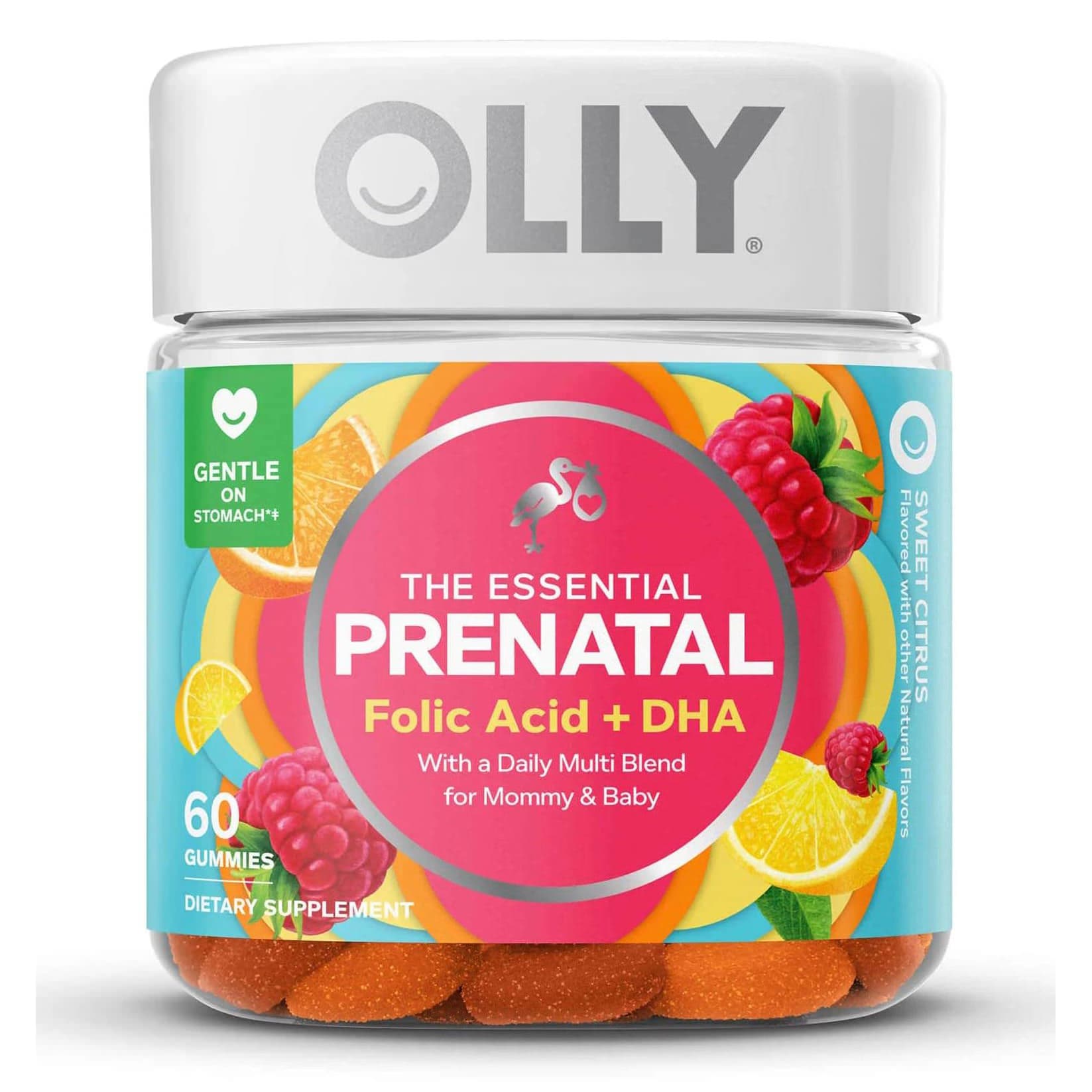 OLLY Essential Prenatal Folic Acid + DHA Vitamin Supplement for Mommy & Baby