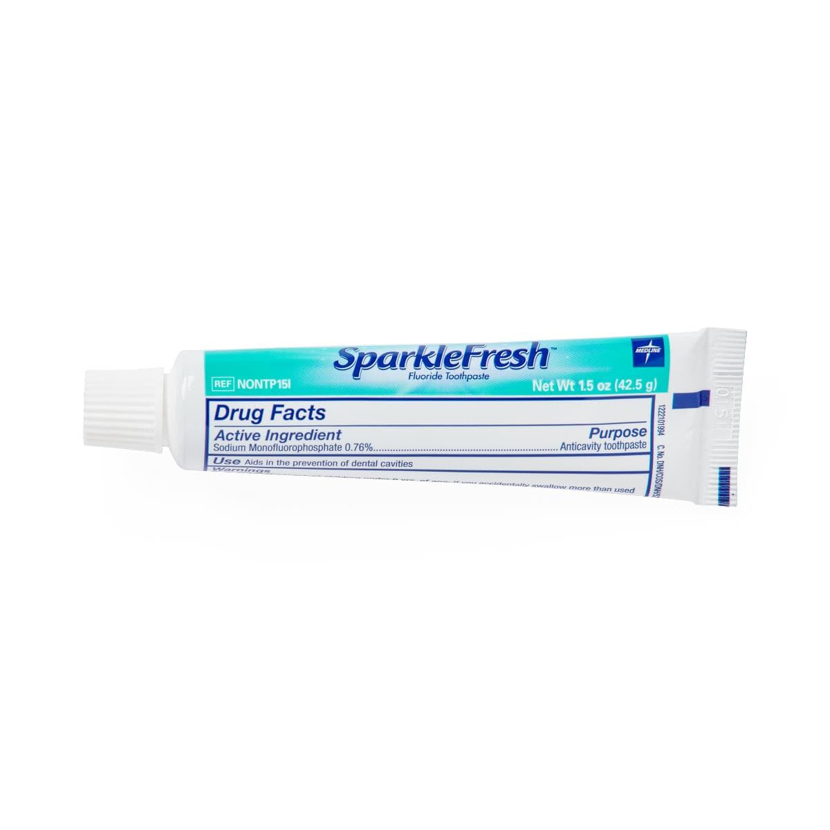 Medline Sparklefresh Toothpaste, 1.5 oz - Case of 144 - Image 1