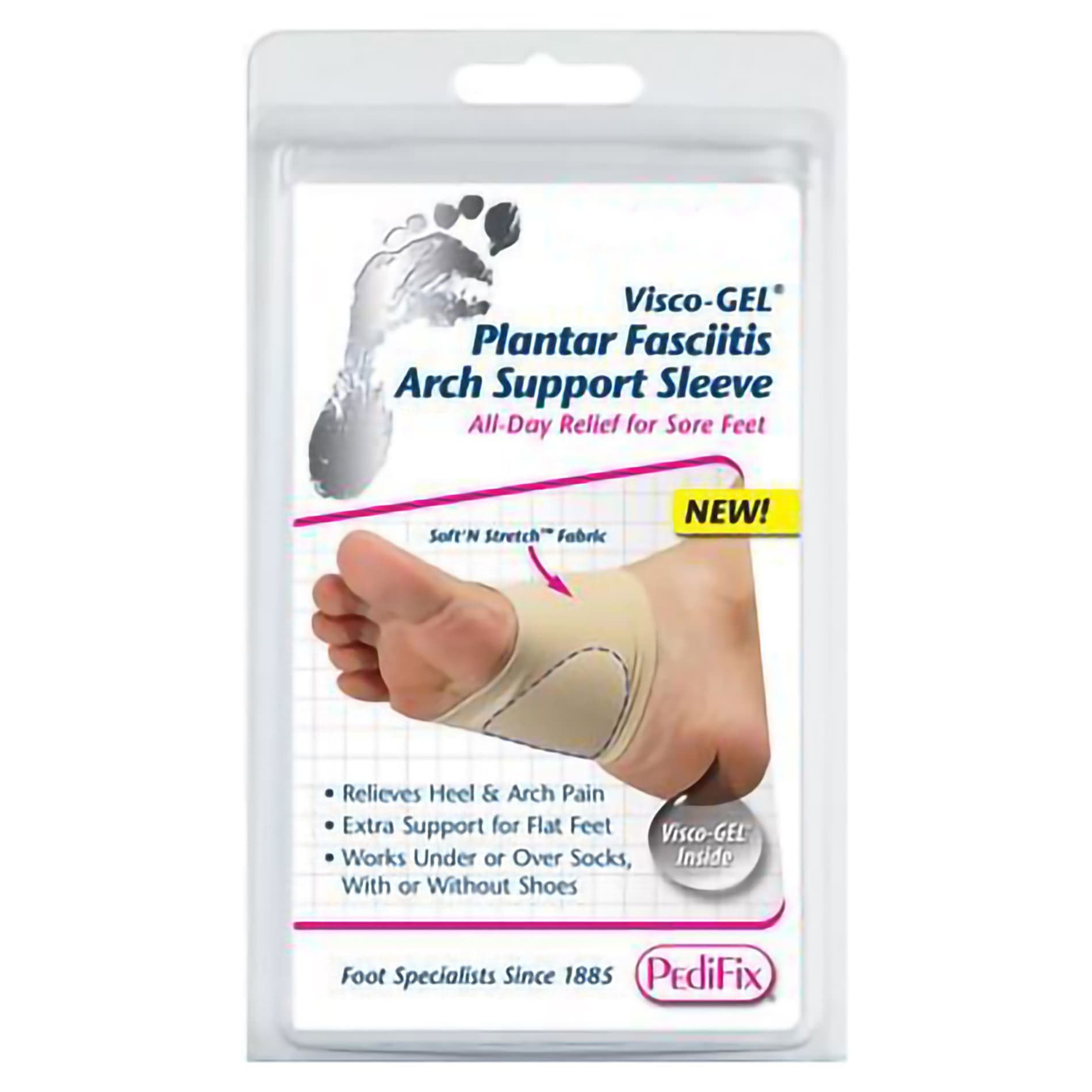 Pedifix Visco-GEL Plantar Fasciitis Arch Support Pull-On Sleeve