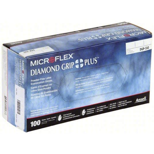 Microflex Medical Diamond Grip Plus Latex Exam Gloves