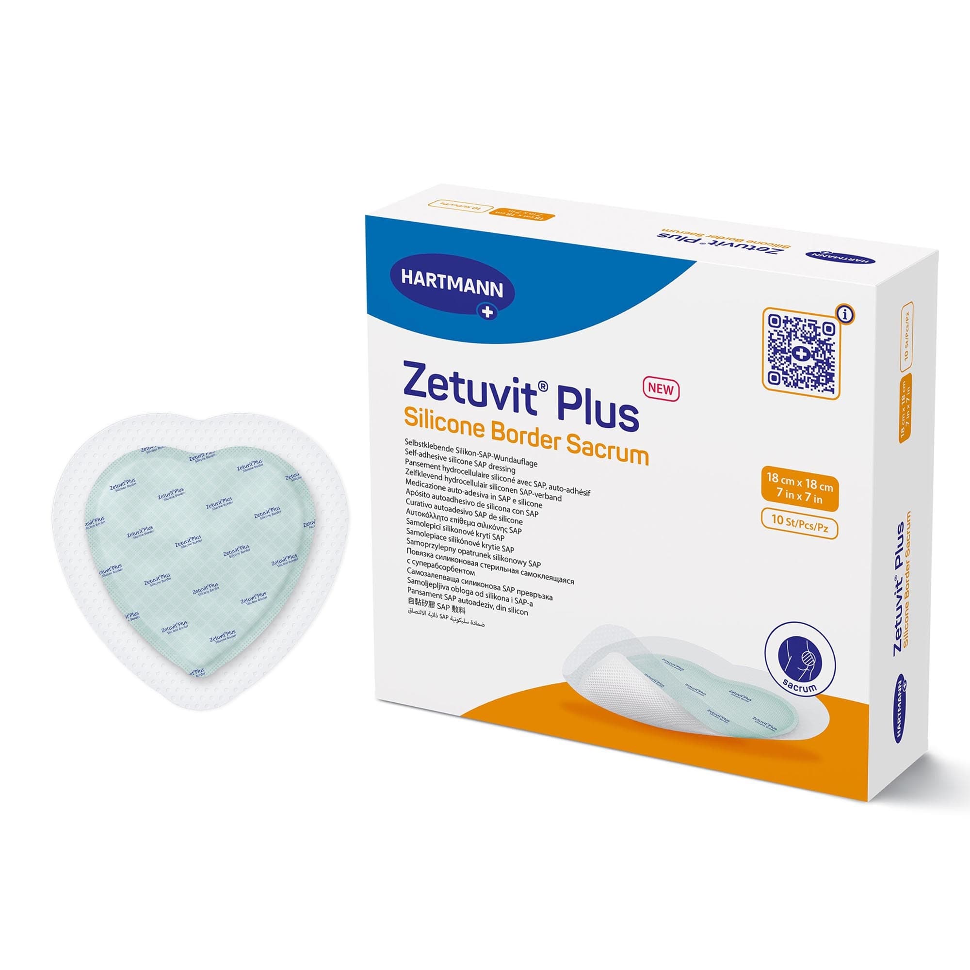 Zetuvit Plus Sacral Silicone Border Super Absorbent Dressing - Image 1