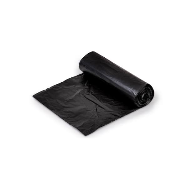 Colonial Bag Trash Bag X-Seal Bottom 60 gal., Black, 17 Mic., Extra Heavy Duty, 38 x 58 Inch - Roll of 20 - Image 1