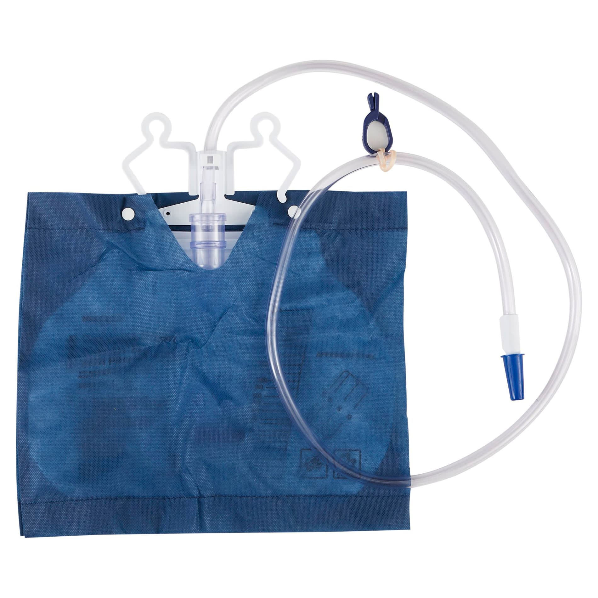McKesson Urinary Drain Bag Without Additive 48 Inch Drainage Tube Needleless Sampling Port with Cap