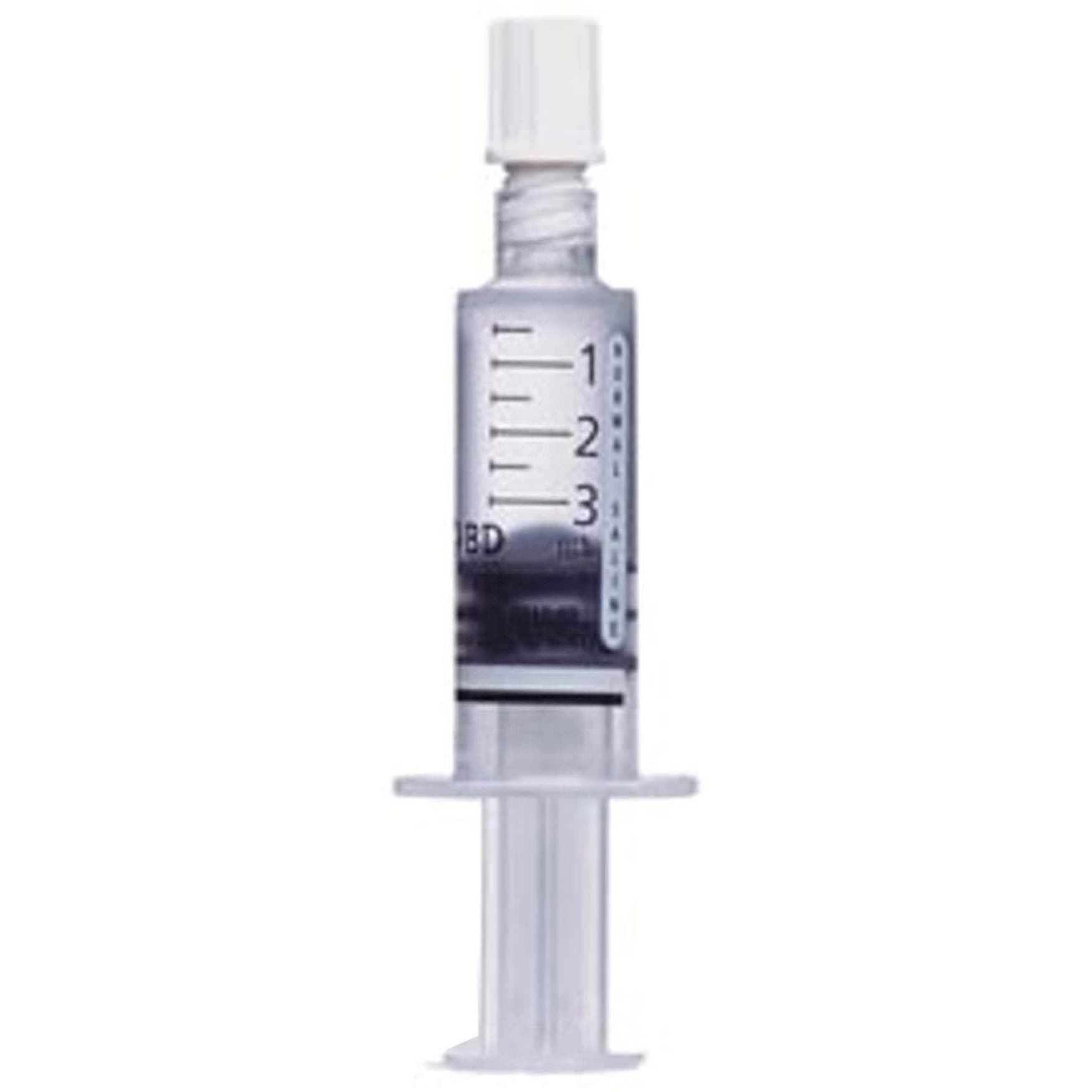 BD PosiFlush Prefilled Normal Saline Flush Syringe, 3 mL - Box of 30 - Image 1