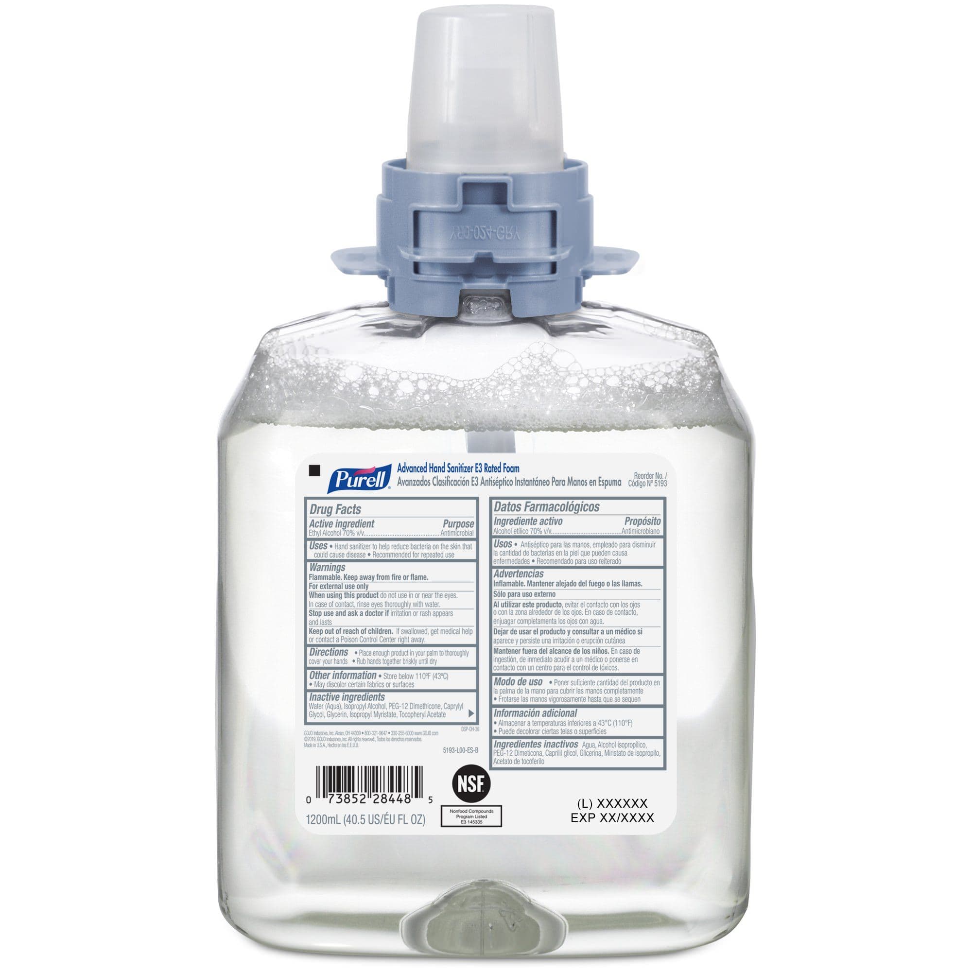Purrell Advanced E3 Rated Hand Sanitizer Foam, 1200mL - Case of 4