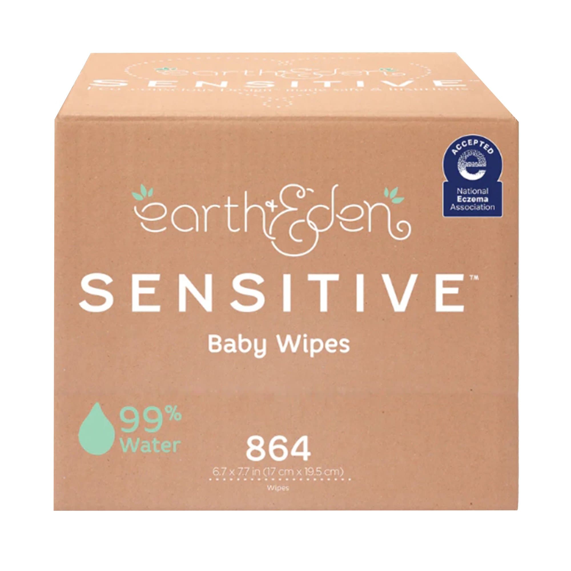 Earth & Eden Sensitive Baby Wipes - Case of 864