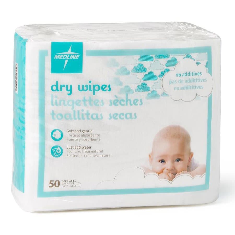 Medline Ultrasoft Baby Disposable Dry Cleansing Cloths - Image 1