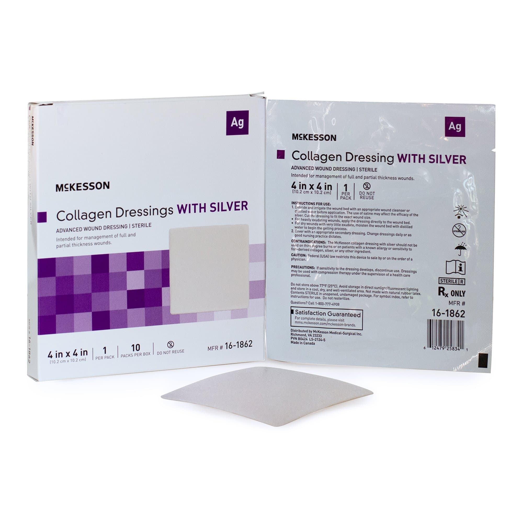 McKesson Silver Collagen Dressing, Sterile - Image 1