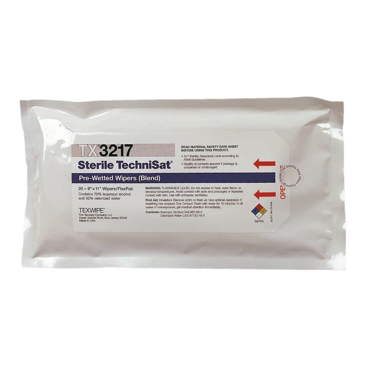 TechniSat Surface Disinfectant Cleaner Soft Pack Wipe Sterile