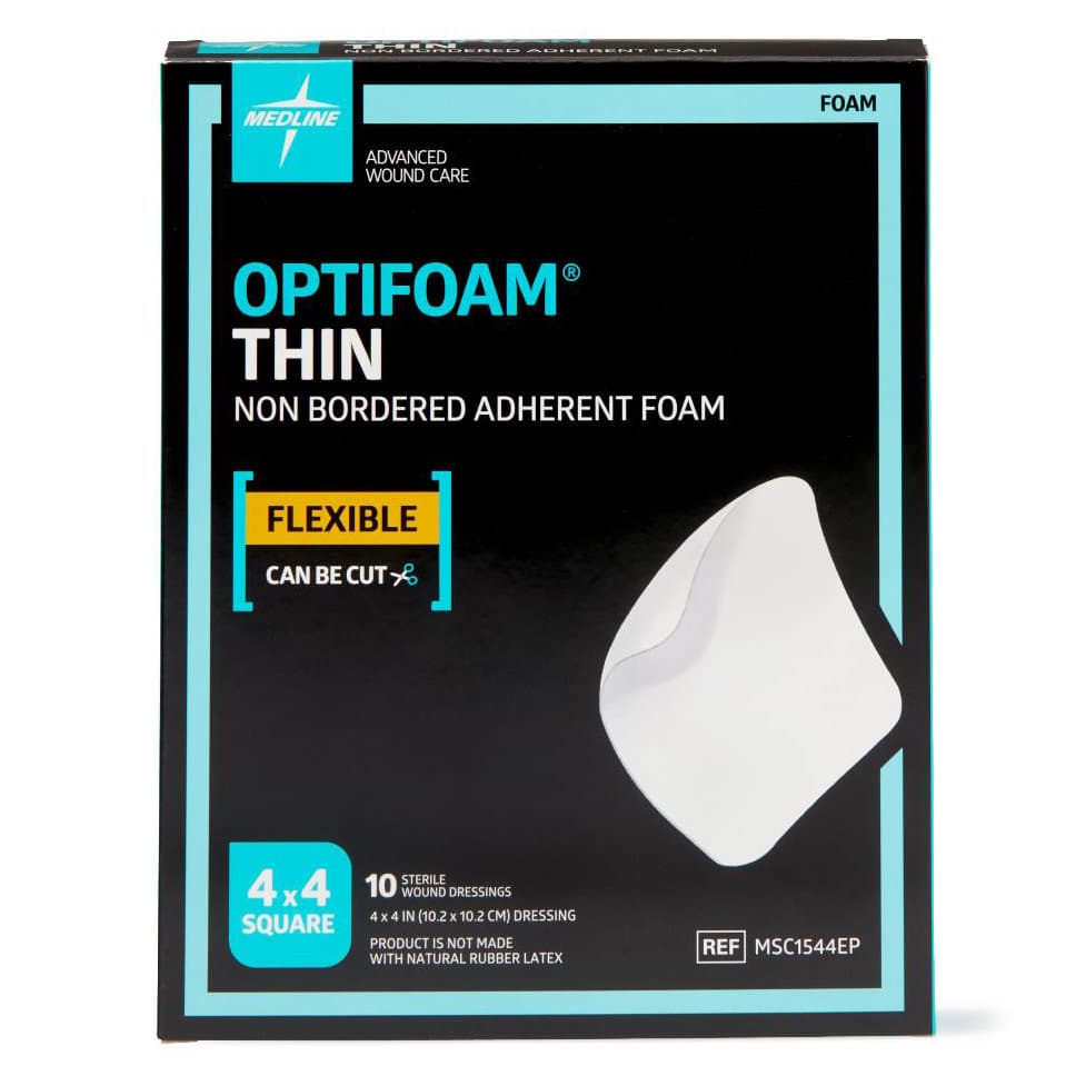 Optifoam Thin Non Bordered Adhesive Foam Dressing, Sterile - Image 3